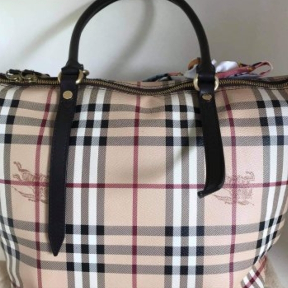 Burberry Haymarket Tote Bag - Picture 9 of 11